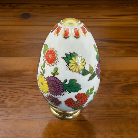 Vintage 1988 Franklin Mint Collectors Treasury of Eggs Satsuma Porcelain Stand - Picture 1 of 8